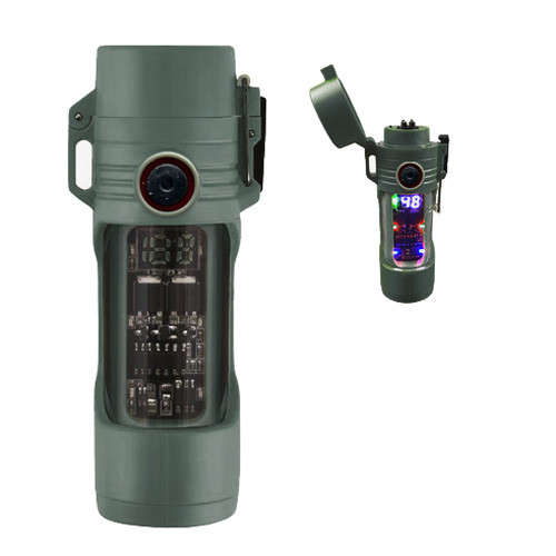 Кемпінговий ліхтар запальничка Multifunctional D66 LCD Type-C (3+1 режими)