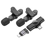 Мікрофон для телефона Borofone BFK12 Lightning/Type-C чорний, фото 4