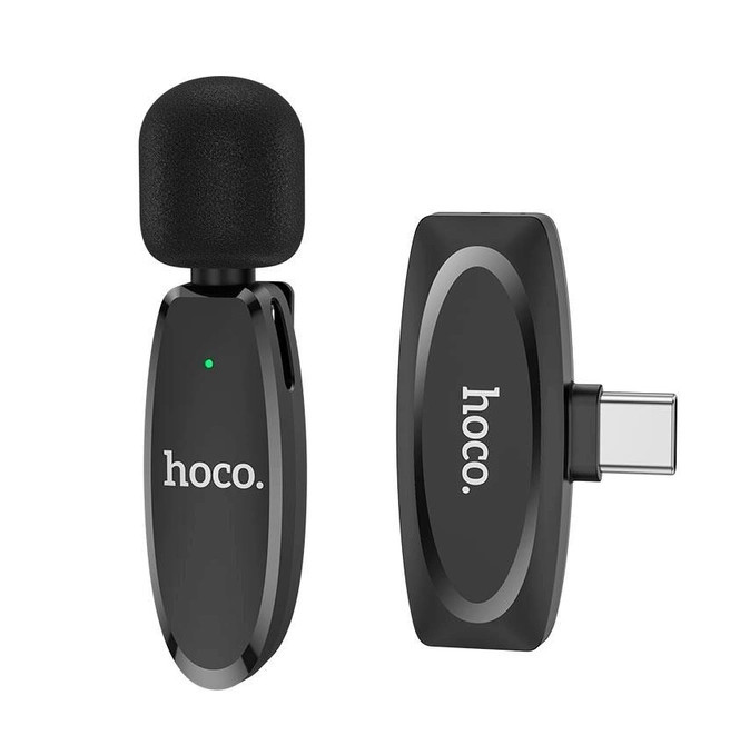 Мікрофон для телефона Hoco L15 Type-C бездротовий чорний