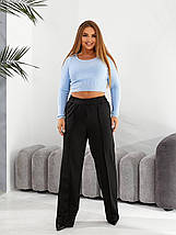 Жіночі брюки палаццо великого розміру батал Розміри: 50-52, 54-56, 58-60, 62-64, фото 4