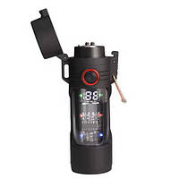 Ліхтар брелок Multifunctional D66 LCD Type-C + запальничка (3 + 1 режими)