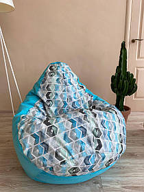 Крісло - мішок SkyPuff груша , M - 100х75 Desi DT8+Багіра 11834