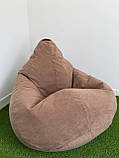 Крісло - мішок SkyPuff груша , MEGA XXXL - 160х120 Favorite Light Brow, фото 2
