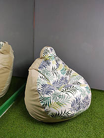 Крісло - мішок SkyPuff груша , M - 100х75 Florida Beige+Akasya NEW B197-1