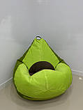 Крісло - мішок SkyPuff груша , MEGA XXXL - 160х120 авокадо, Багіра 11831+11832+кісточка 11844, фото 3