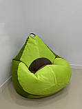Крісло - мішок SkyPuff груша , MEGA XXXL - 160х120 авокадо, Багіра 11831+11832+кісточка 11844, фото 5