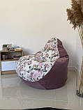 Крісло - мішок SkyPuff груша , MEGA XXXL - 160х120 Багіра 11849+Mg Katania 4, фото 7