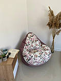 Крісло - мішок SkyPuff груша , MEGA XXXL - 160х120 Багіра 11849+Mg Katania 4, фото 9