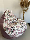 Крісло - мішок SkyPuff груша , MEGA XXXL - 160х120 Багіра 11849+Mg Katania 4, фото 10