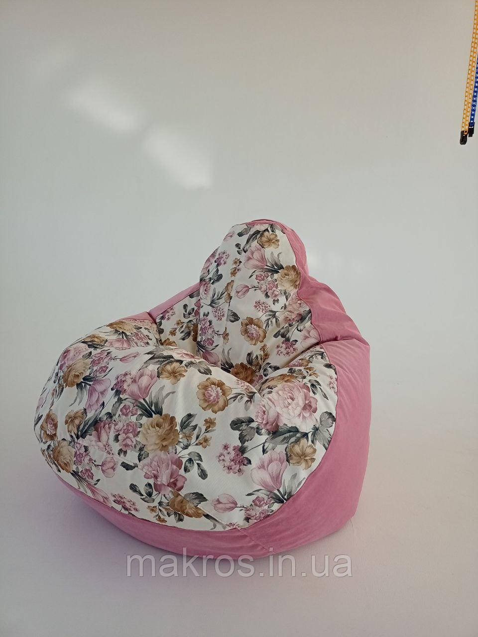 Крісло - мішок SkyPuff груша , MEGA XXXL - 160х120 Багіра 11850+ Катанія 4, фото 1