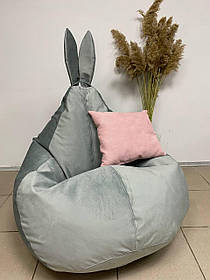 Крісло - мішок SkyPuff груша Зайчик , XXL - 140х100 Florida Silver