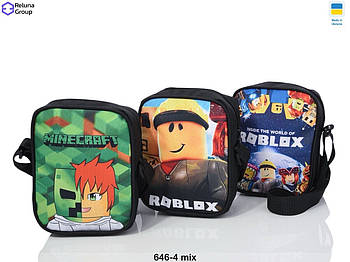 Сумка дитяча 20*15 см спортивна підліткова через плече на блискавці з кишенею та довгим ремінцем Panda