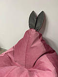 Крісло - мішок SkyPuff груша Зайчик , M - 100х75 Багіра 11850+вушка 11825, фото 9