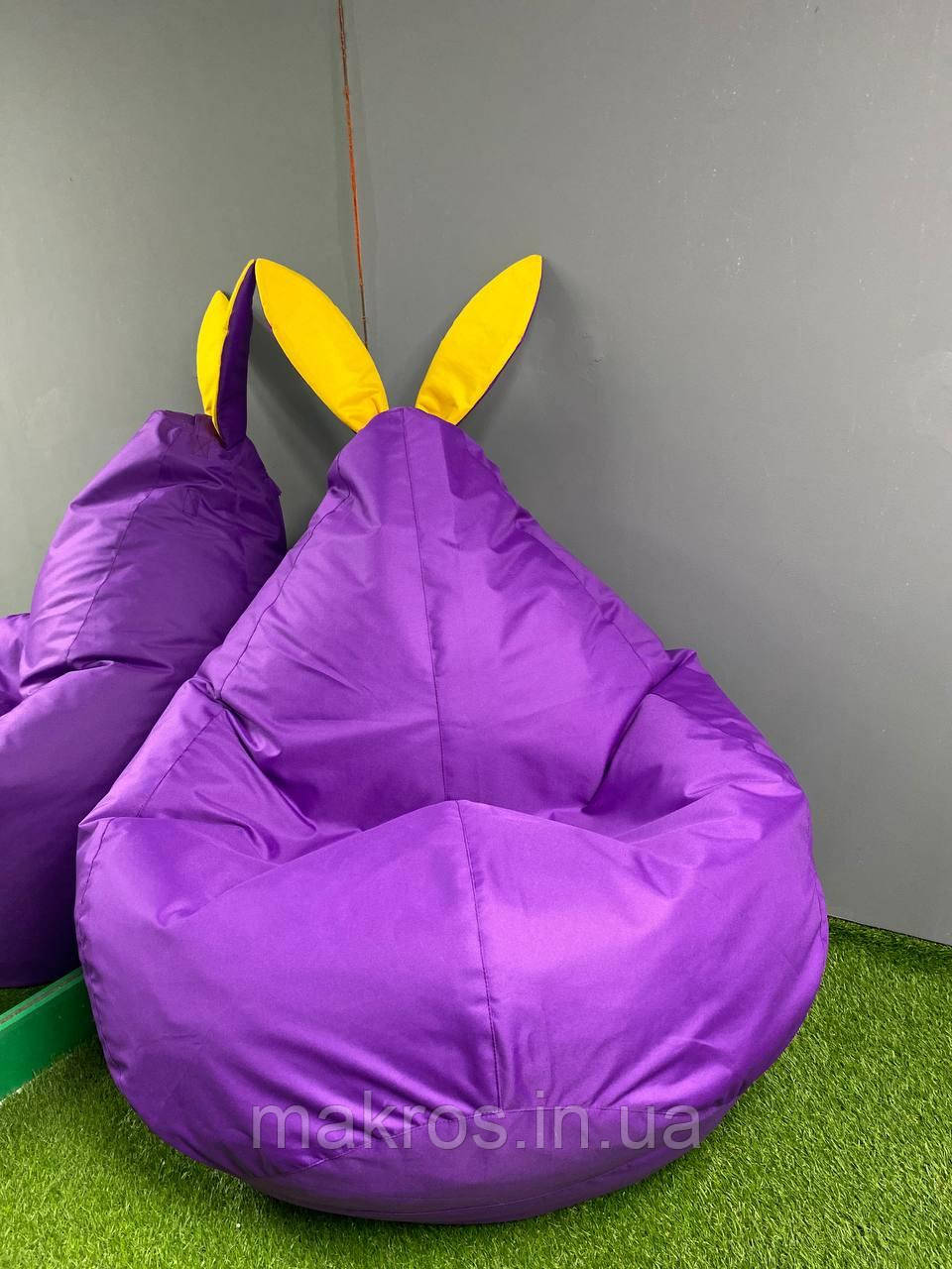 Крісло-мішок SkyPuff Зайчик Груша , MEGA XXXL - 160х120 Оксфорд 600D.PU.WR 334 Салатовий