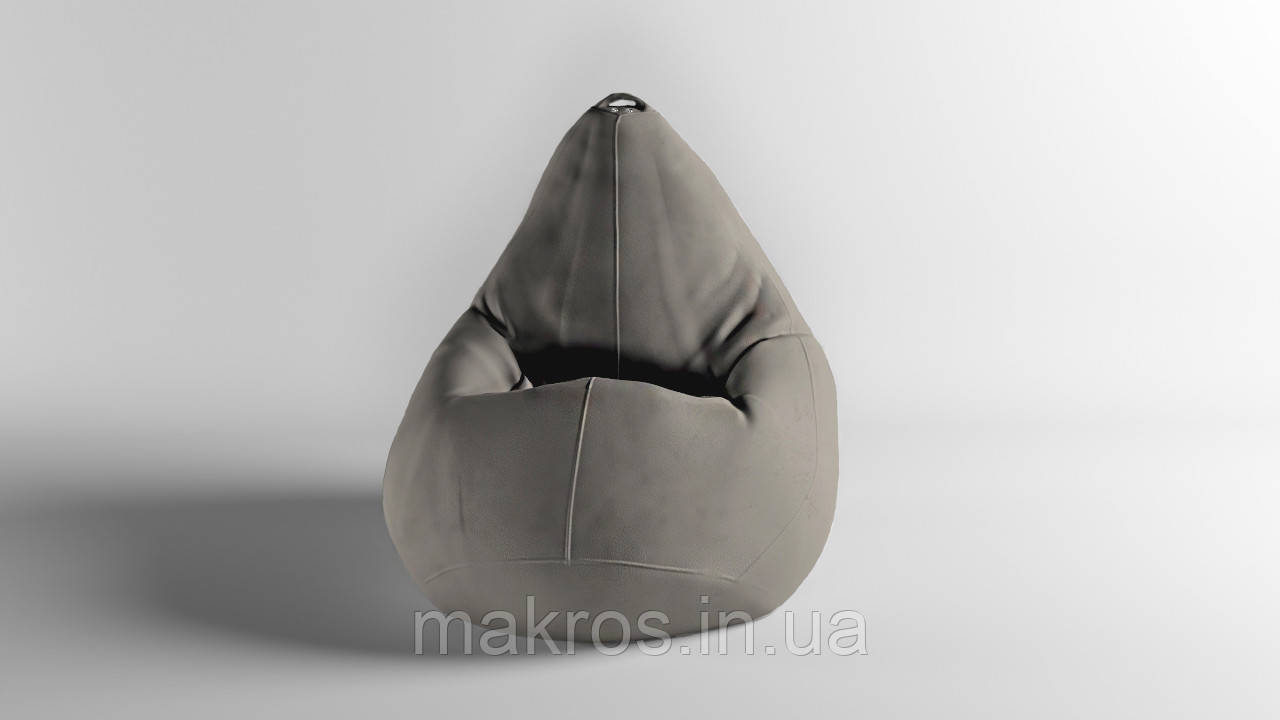 Крісло-мішок SkyPuff груша , MEGA XXXL - 160х120 Велюр Allure Ecru, фото 1