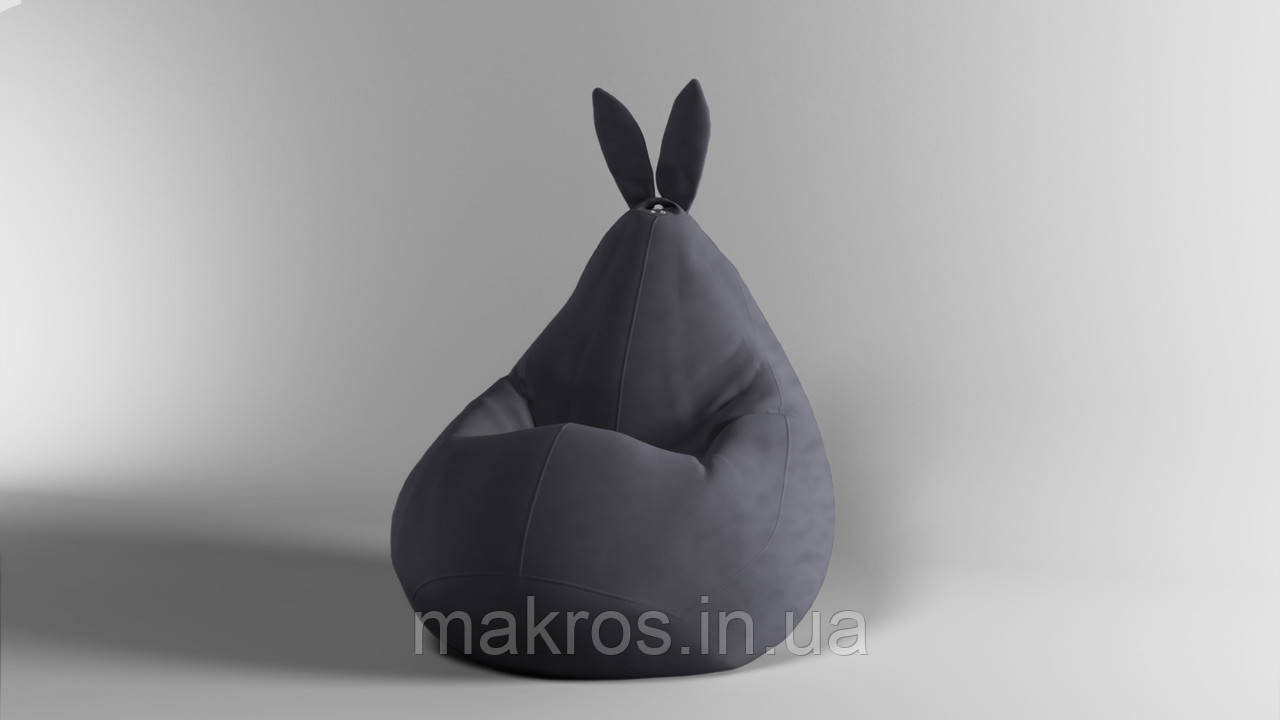 Крісло-мішок SkyPuff Зайчик груша , XXL - 140х100 Велюр Allure Stone