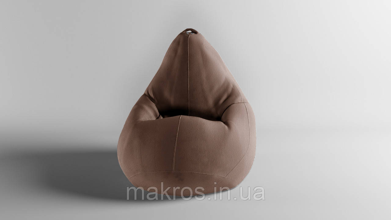 Крісло-мішок SkyPuff груша , MEGA XXXL - 160х120 Велюр Energy Cocoa, фото 1