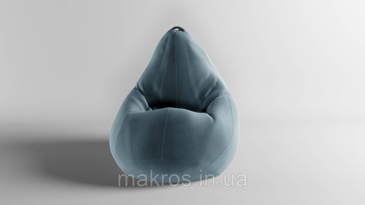 Крісло-мішок SkyPuff груша , MEGA XXXL - 160х120 Велюр Florida Aqua, фото 1