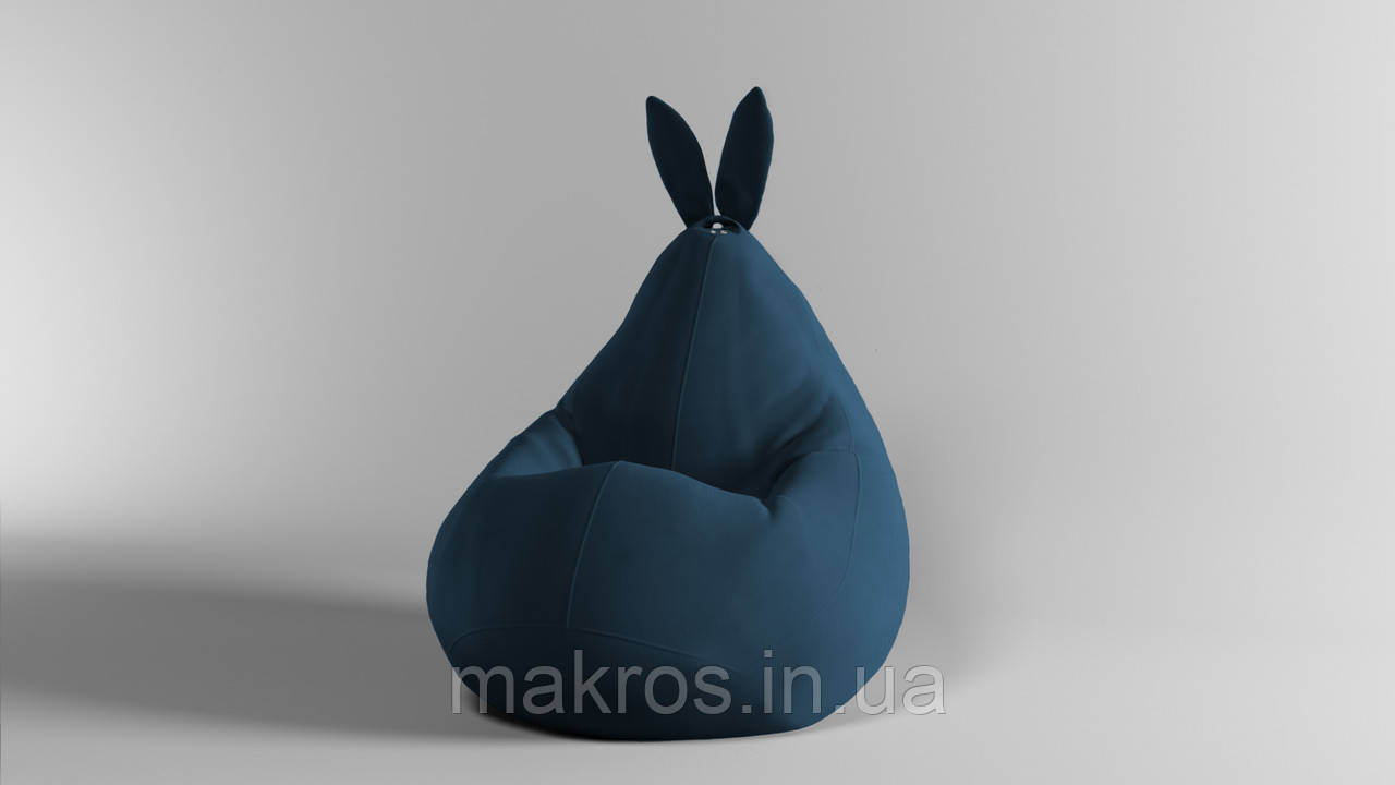 Крісло-мішок SkyPuff Зайчик груша , XXL - 140х100 Велюр Energy Ocean