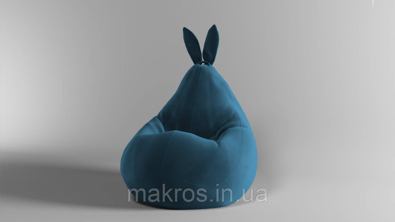 Крісло-мішок SkyPuff Зайчик груша , MEGA XXXL - 160х120 Велюр Florida Emerald
