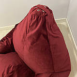 Крісло-мішок SkyPuff груша , MEGA XXXL - 160х120 Велюр Florida Burgundy, фото 7