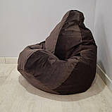 Крісло-мішок SkyPuff груша , MEGA XXXL - 160х120 Велюр Florida Chocolate, фото 7