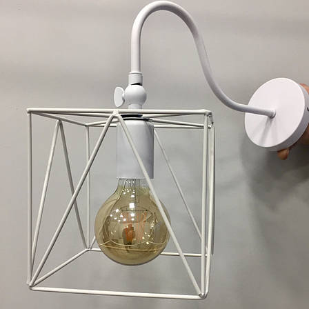 Біле бра 16см (56-WPR103F3-1 WH), фото 1