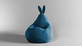 Крісло-мішок SkyPuff Зайчик груша , XXL - 140х100 Велюр GREAT Teal