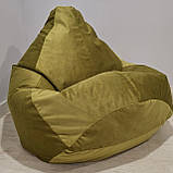 Крісло-мішок SkyPuff груша , MEGA XXXL - 160х120 Велюр Florida Green, фото 7