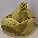 Крісло-мішок SkyPuff груша , MEGA XXXL - 160х120 Велюр Florida Green, фото 9
