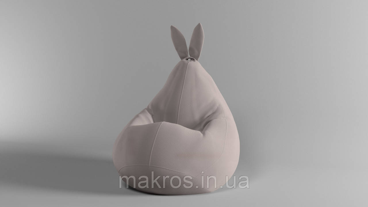 Крісло-мішок SkyPuff Зайчик груша , L - 120х90 Велюр Victory Beige