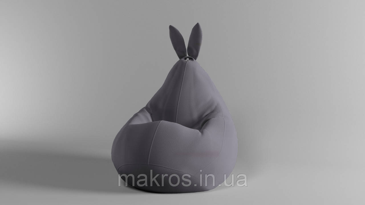 Крісло-мішок SkyPuff Зайчик груша , MEGA XXXL - 160х120 Велюр Victory Dusty Lilac