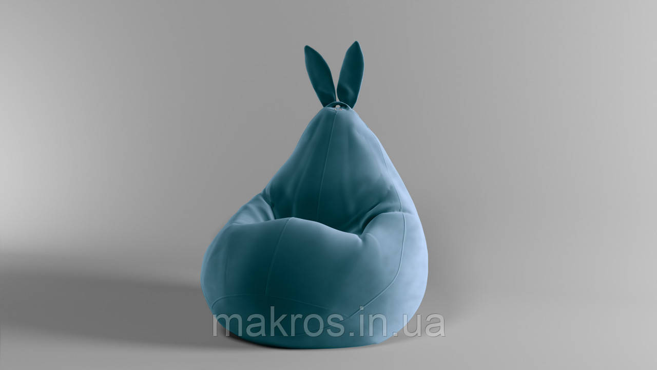 Крісло-мішок SkyPuff Зайчик груша , MEGA XXXL - 160х120 Велюр Virginia Apple Green