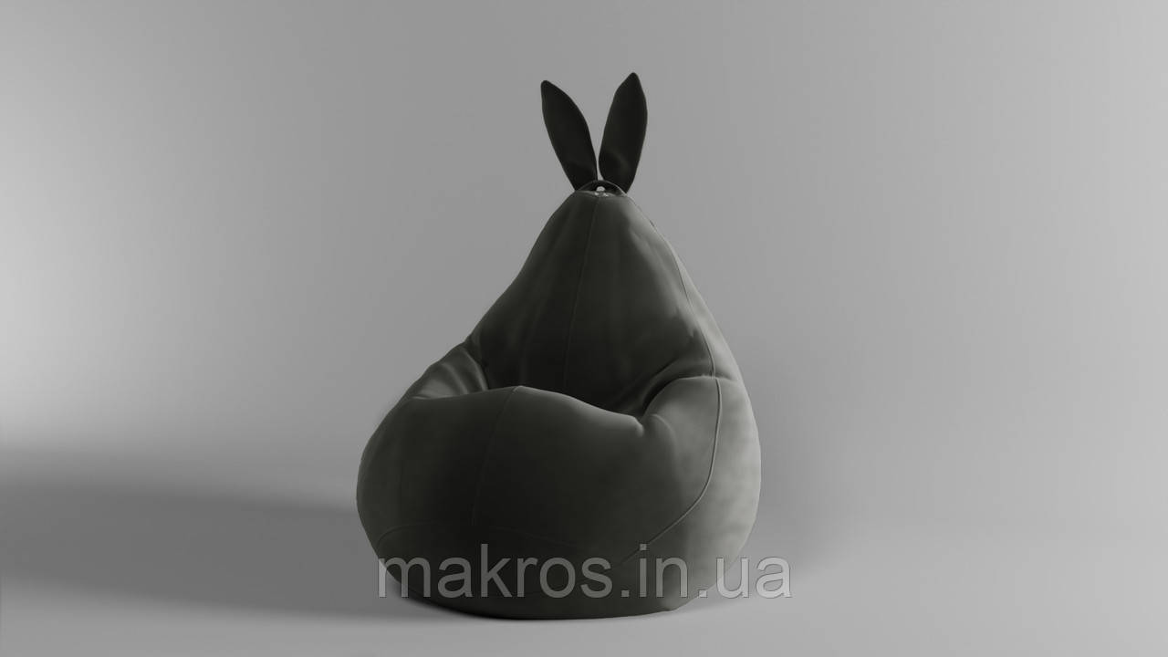 Крісло-мішок SkyPuff Зайчик груша , L - 120х90 Велюр Virginia Coffee