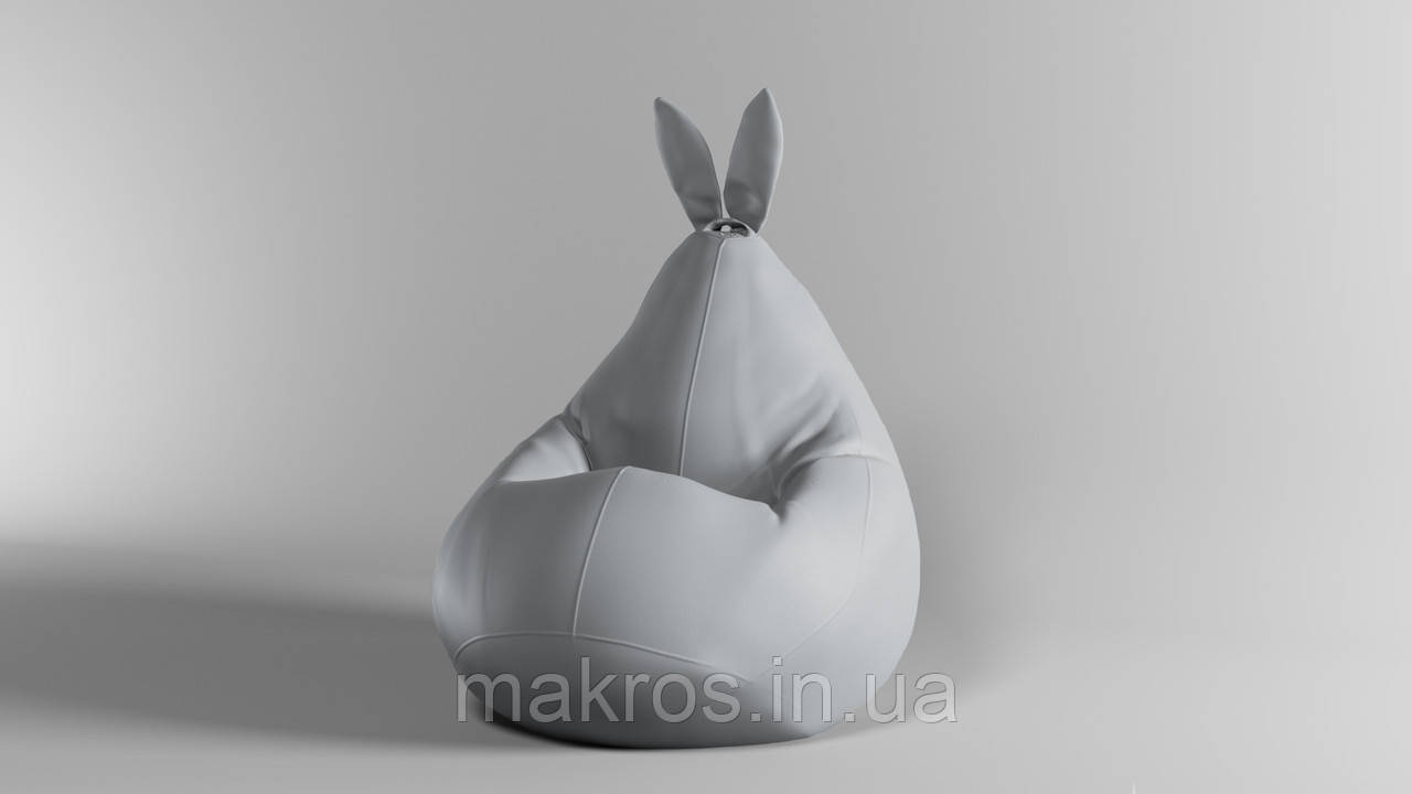 Крісло-мішок SkyPuff Зайчик груша , MEGA XXXL - 160х120 Екошкіра Zeus Delux Cloude