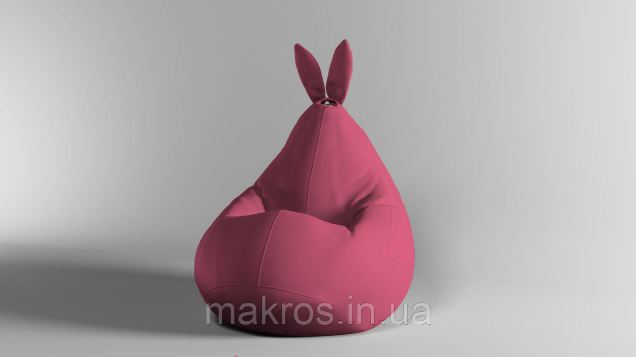 Крісло-мішок SkyPuff Зайчик Груша , XXL - 140х100 Оксфорд 600D.PU.WR 1056 Рожевий