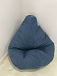 Крісло-мішок SkyPuff груша , MEGA XXXL - 160х120 Велюр GREAT Denim, фото 10
