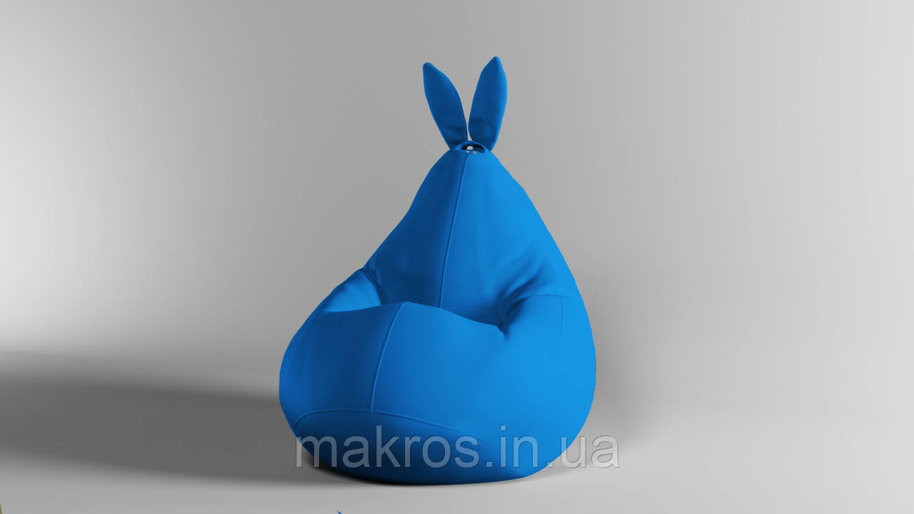 Крісло-мішок SkyPuff Зайчик Груша , MEGA XXXL - 160х120 Оксфорд 600D.PU.WR 216 Бірюзовий