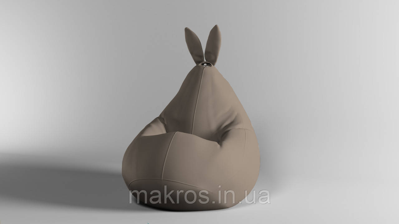 Крісло-мішок SkyPuff Зайчик Груша , XXL - 140х100 Оксфорд 600D.PU.WR 293 Капучіно