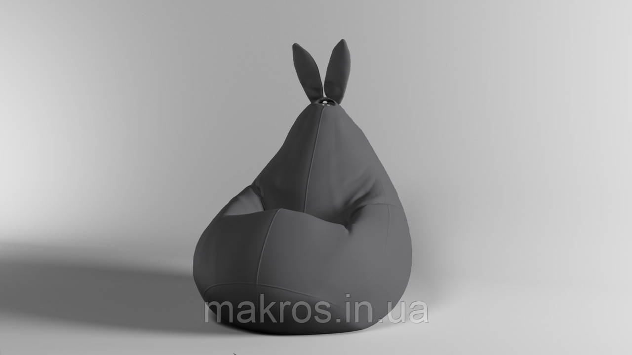 Крісло-мішок SkyPuff Зайчик Груша , L - 120х90 Оксфорд 600D.PU.WR 327 Хакі темний