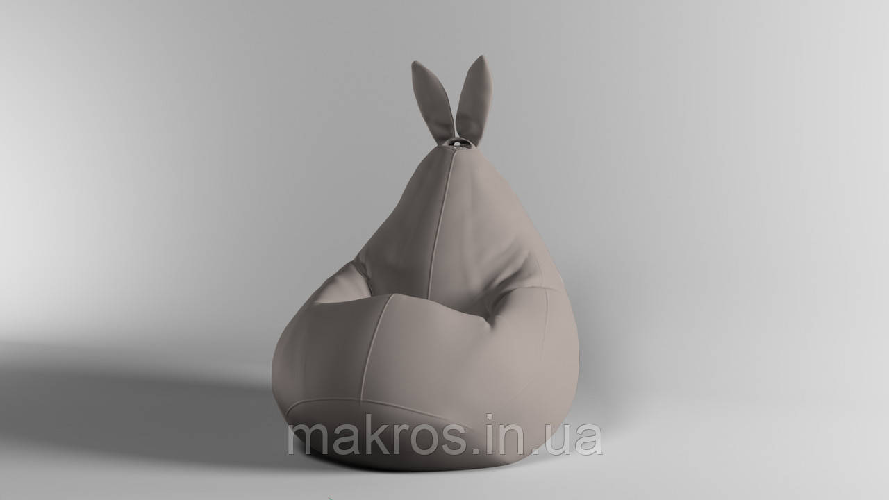 Крісло-мішок SkyPuff Зайчик Груша , XXL - 140х100 Оксфорд 600D.PU.WR 363 Біжевий