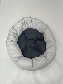 Лежак для котів і собак SKYPUFF 50 см Great White + Graphite