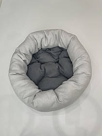 Лежак для котів і собак SKYPUFF 50 см Great White + Gray