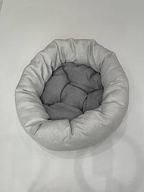 Лежак для котів і собак SKYPUFF 50 см Great White + light Gray