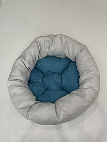 Лежак для котів і собак SKYPUFF 50 см Great White + Teal