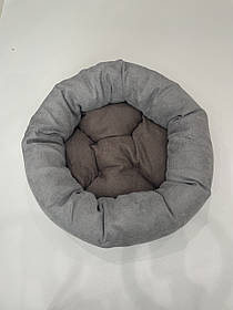 Лежак для котів і собак SKYPUFF 50 см Light Gray + Cappuccino