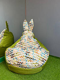 Крісло - мішок SkyPuff груша Зайчик , XXL - 140х100 Bertin DT4+Квінс 10782