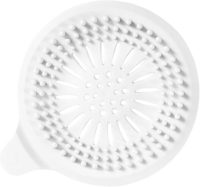 Фільтр для зливу ванної кімнати та душу білий. Ситечко для уловлювання волосся. Ситечко на фільтр для зливу ваною, фото 1