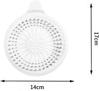 Фільтр для зливу ванної кімнати та душу білий. Ситечко для уловлювання волосся. Ситечко на фільтр для зливу ваною, фото 2