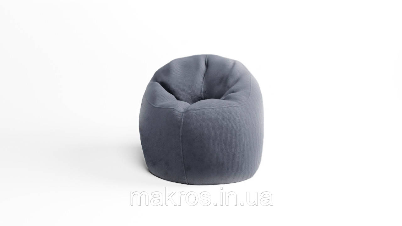 Крісло - мішок SkyPuff Хмаринка 85 см Велюр Energy Blue Fog